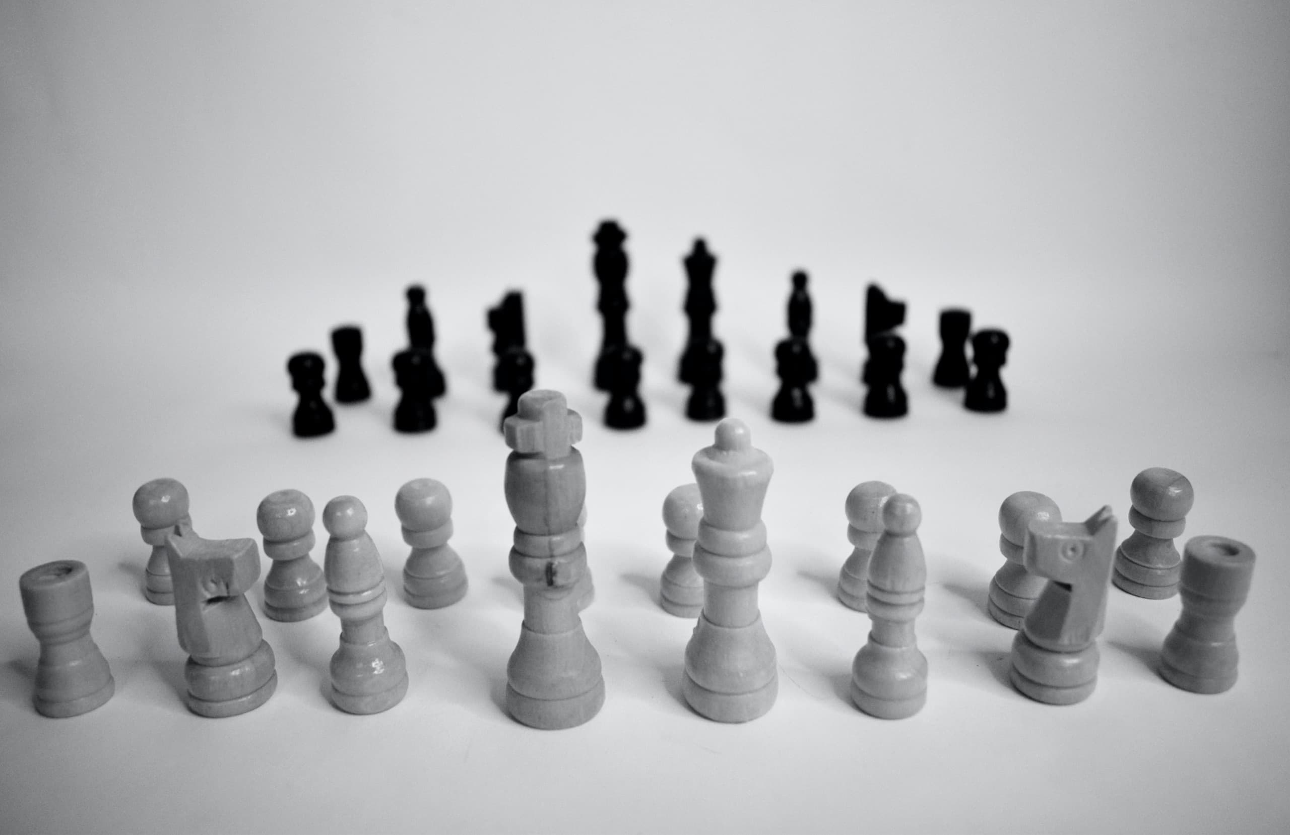 Chess pieces, a strategy metaphor