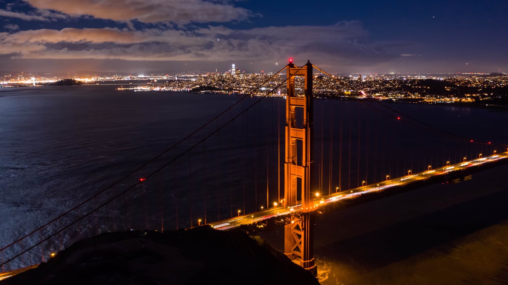 San Francisco skyline at dusk